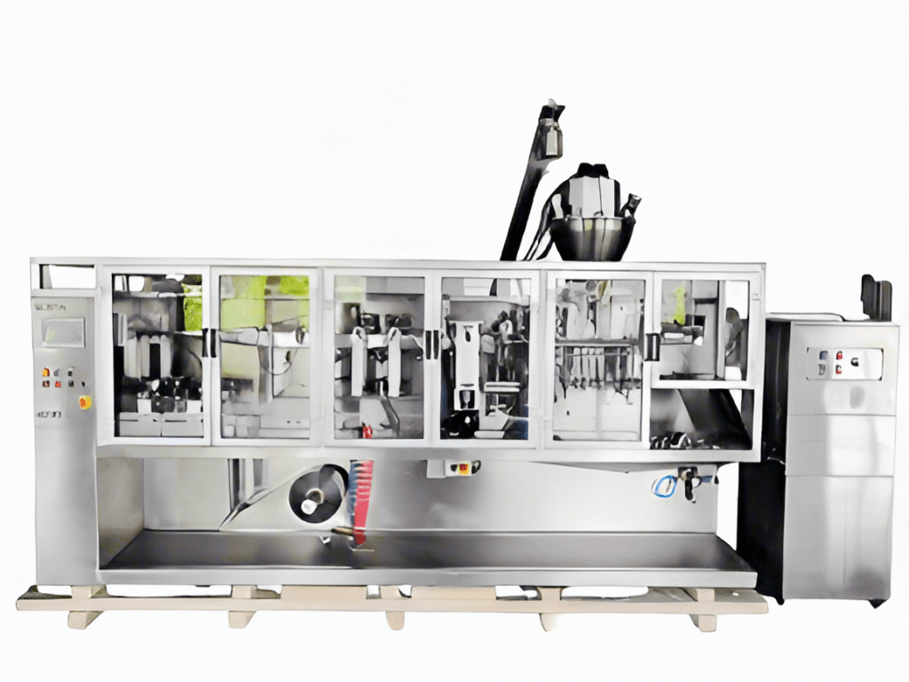 HS-160D packaging machine operating in production line