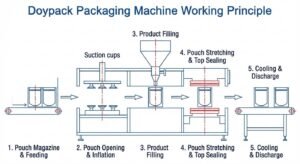 doypack packaging machine working principle diagram