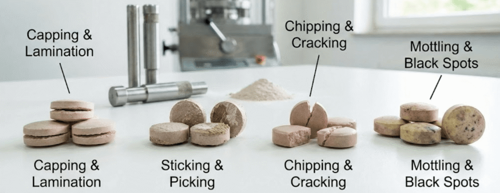 GZPK-51 tablet press defect samples