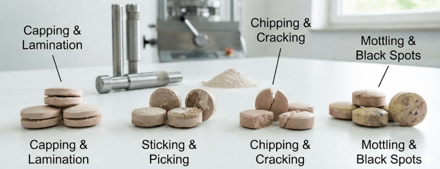 GZPK-51 tablet press defect samples