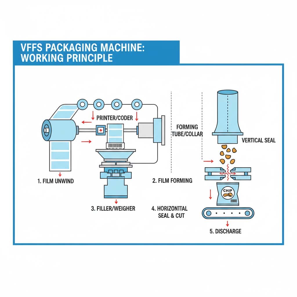 packaging machine working principle and operation process