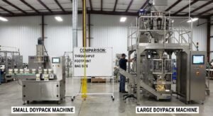 small vs large doypack packaging machine comparison