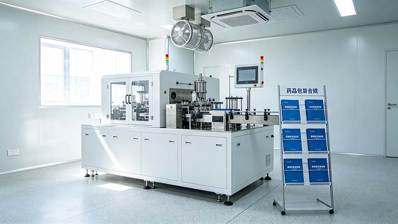 Trustar pharmaceutical equipment designed for full GMP capsule blister packaging compliance in a modern facility.