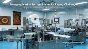 Trustar syringe blister packaging emerging markets equipment designed with dust protection and power stabilization.