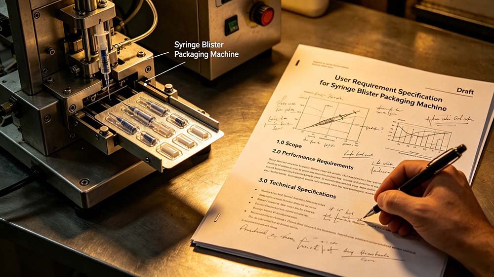 Compliance guide for URS syringe blister packing machine validation, comparing USA, EU, and Chinese GMP requirements.